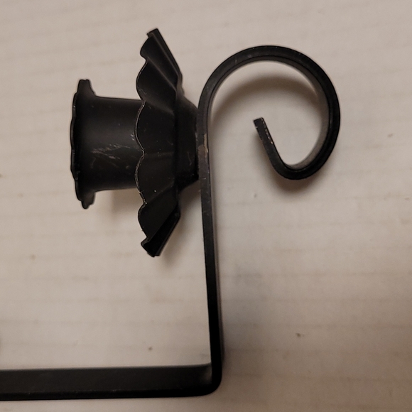 Pair of Iron Candle Wall Sconces with Gold Reflector - Picture 8 of 16